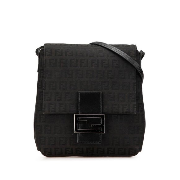 FENDI Black Leather Shoulder Bag - Picture 1 of 11
